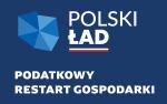 Polski Ład - logo, a pod nim napis Podatkowy restart gospodarki