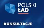 Plansza z napisem Polski Ład Konsultacje