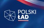 Plansza z napisem Polski Ład i logo